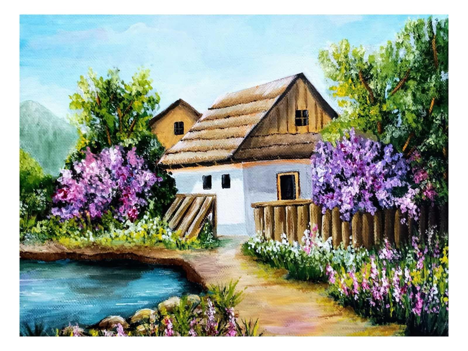 Slika: Proleće, 2022, Akrilne boje na platnu