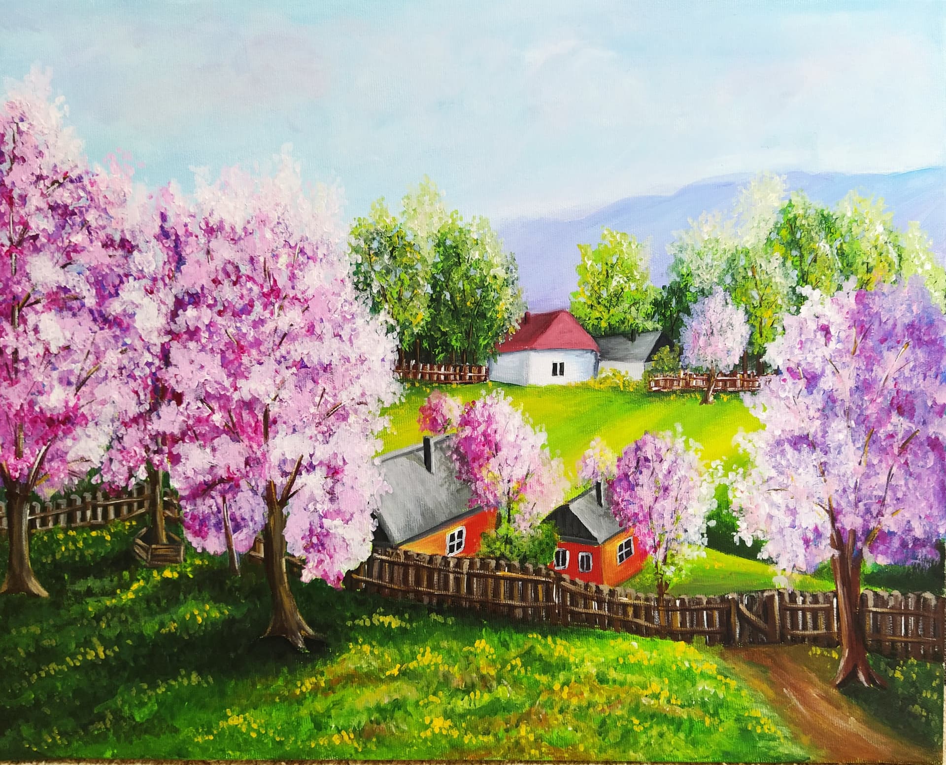 Slika: Painting 5186, 2021, Akrilne boje na platnu