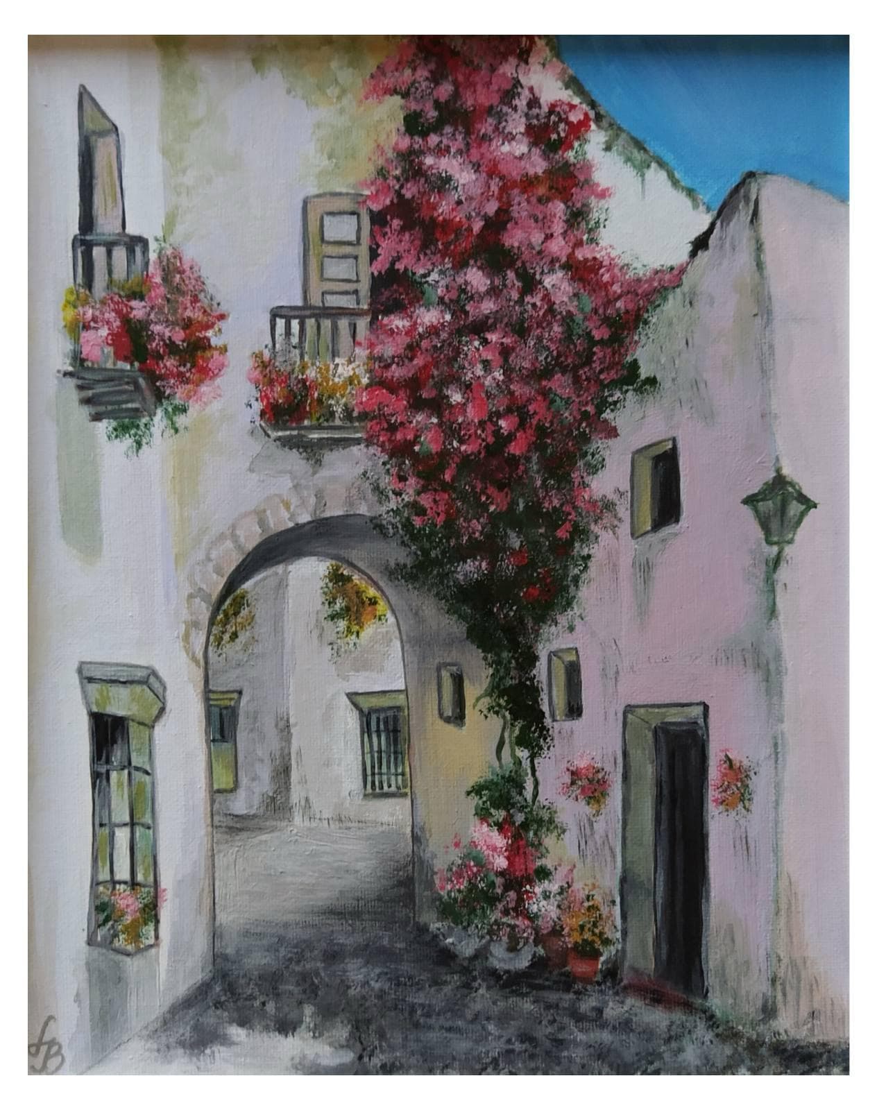 Slika: Grčka, 2021, Akrilne boje na platnu