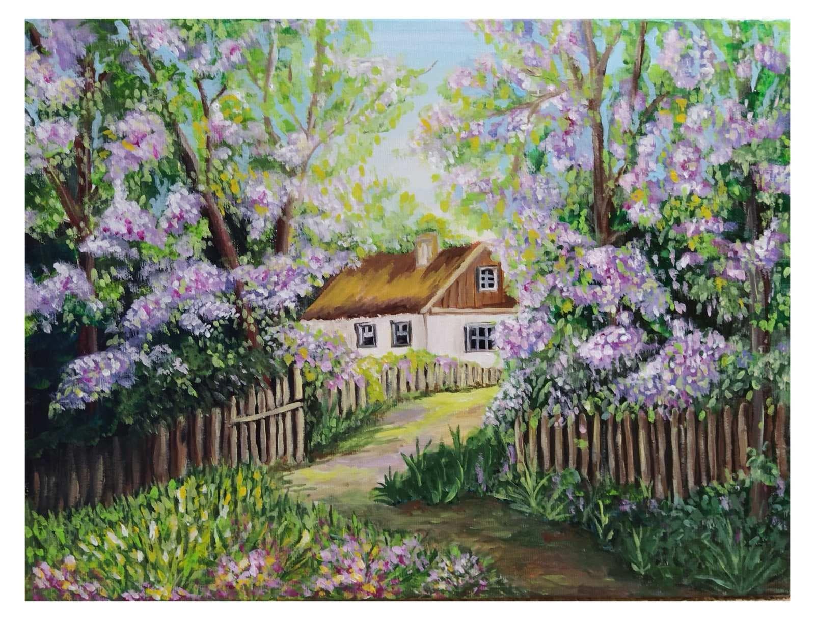 Slika: Mesto za odmor, 2021, Akrilne boje na platnu