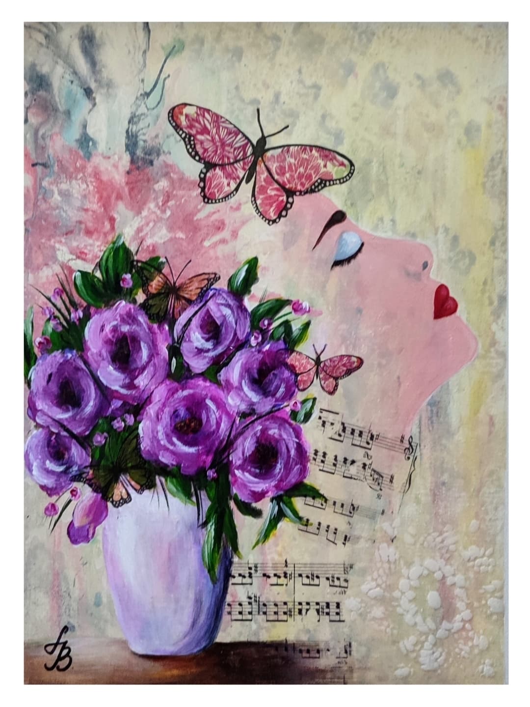 Painting: Otvori oči i pogledaj napred, 2024, Akrilne boje na platnu