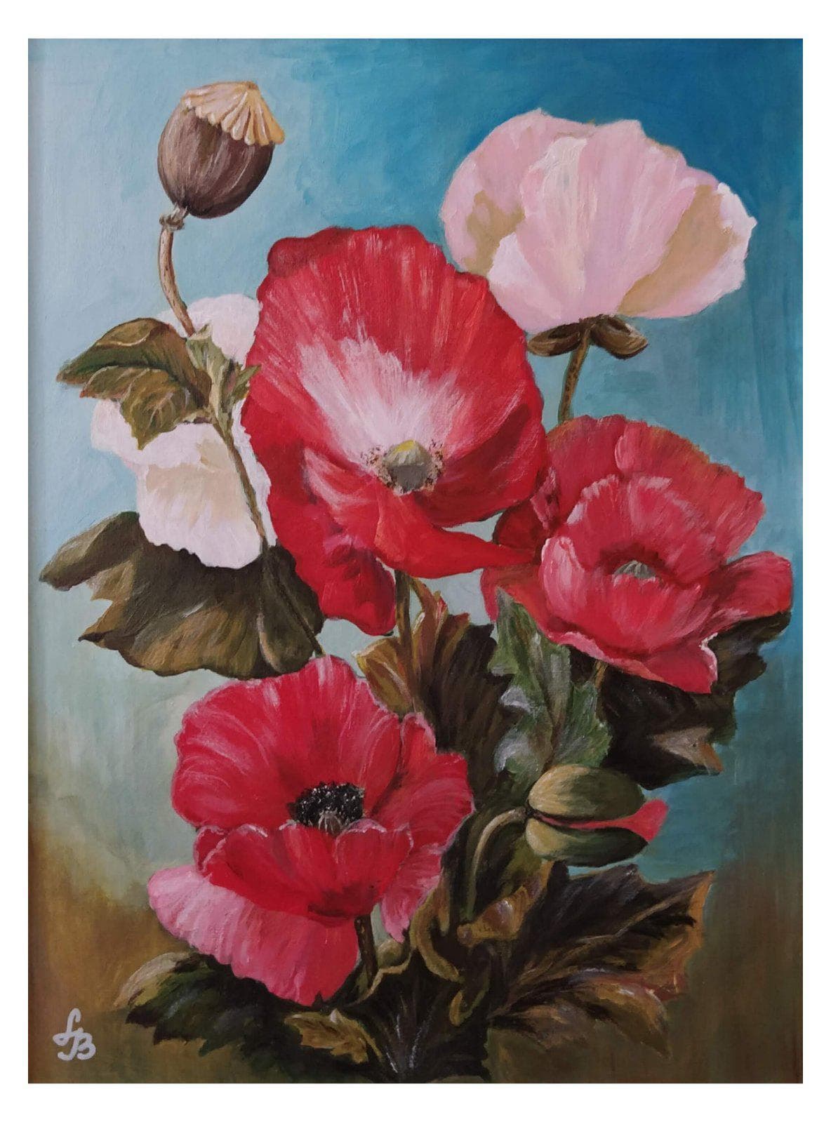 Slika: Bulke, 2021, Akrilne boje na platnu