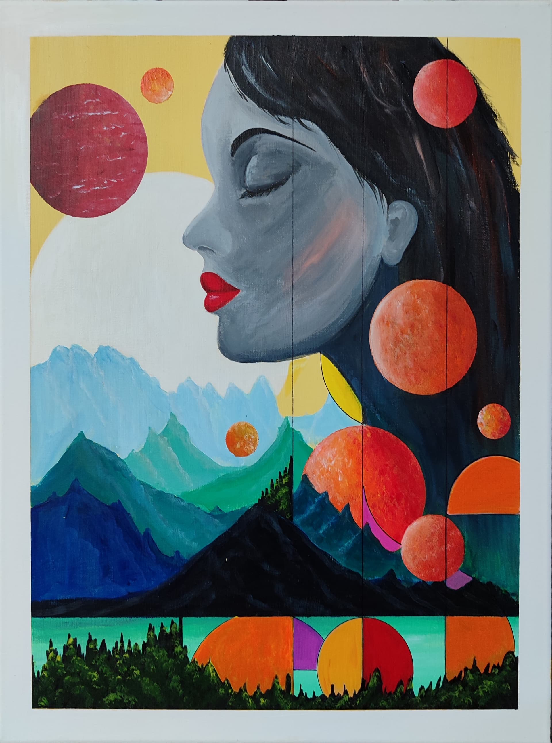 Slika: Sanjaj, 2024, Akrilne boje na platnu