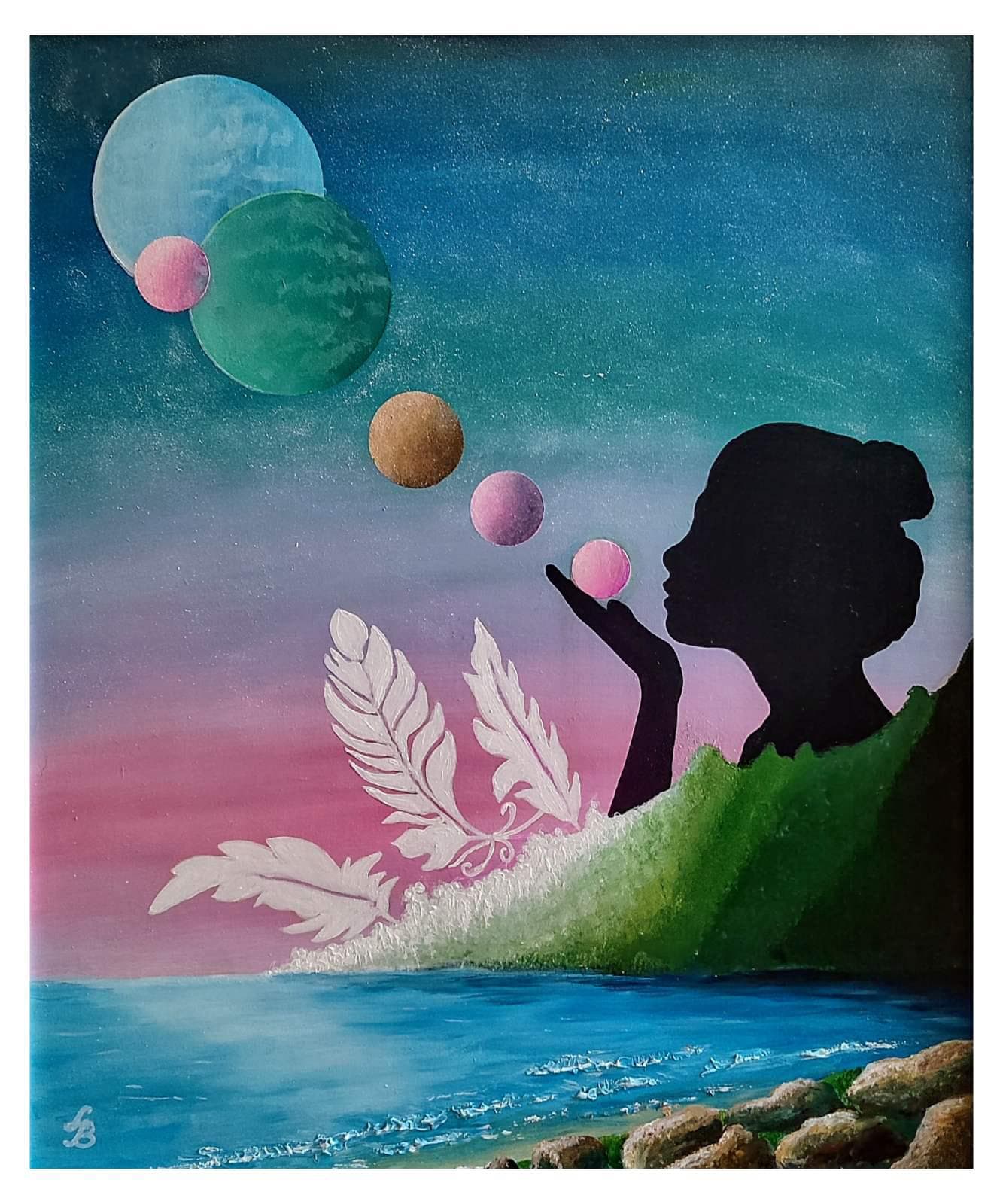 Slika: Tišina, 2024, Akrilne boje na platnu