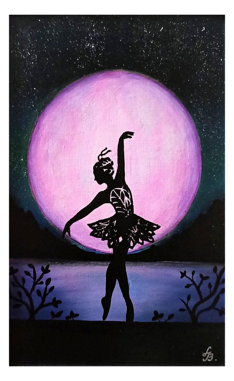 Slika: Balerina, 2023, Akrilne boje na platnu