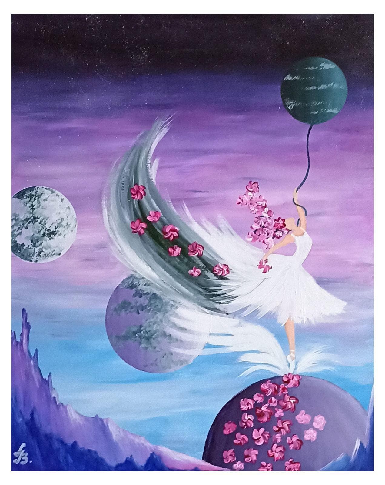 Painting: Nada, 2024, Akrilne boje na drvetu