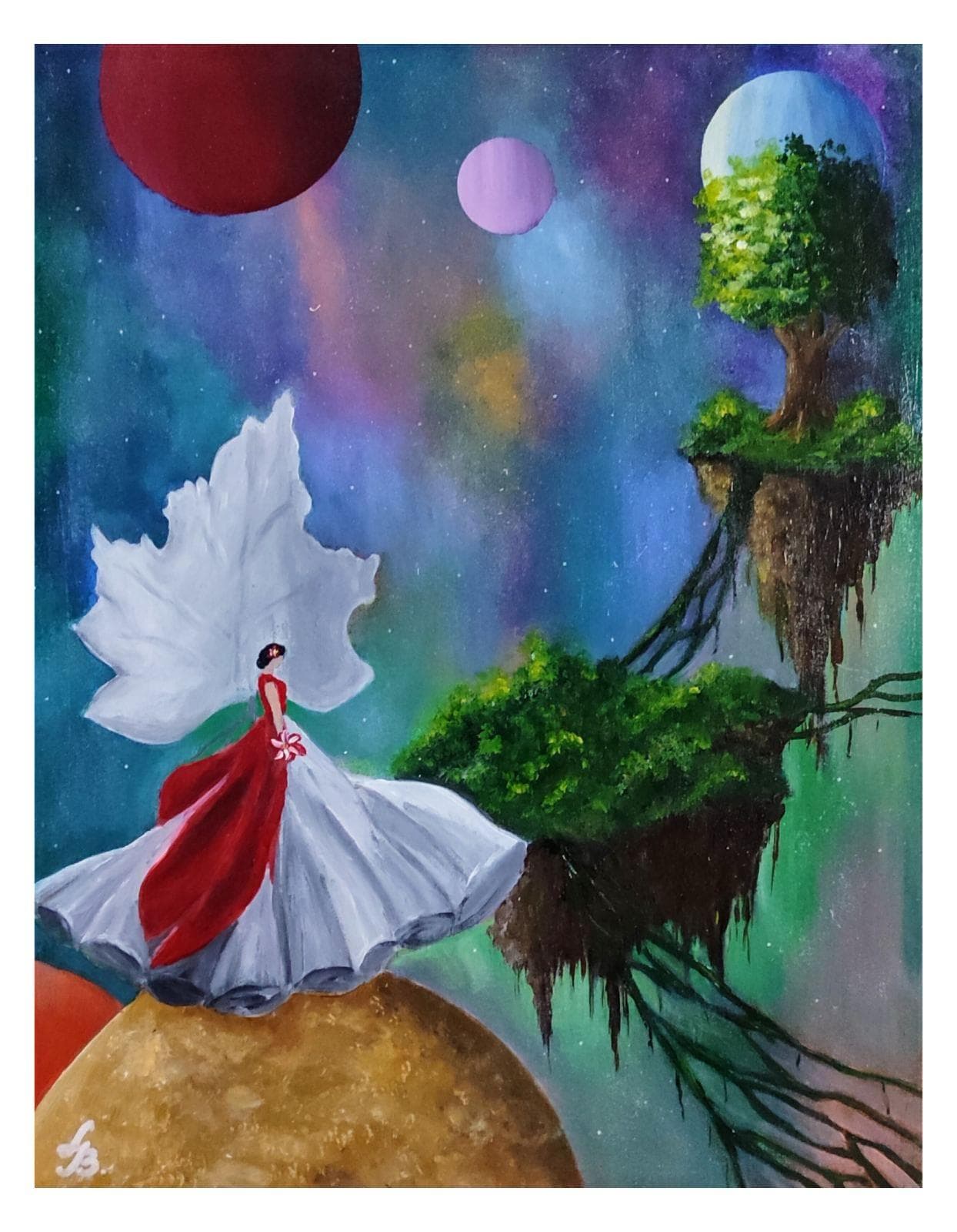 Painting: Između sna i jave, 2024, Akrilne boje na platnu