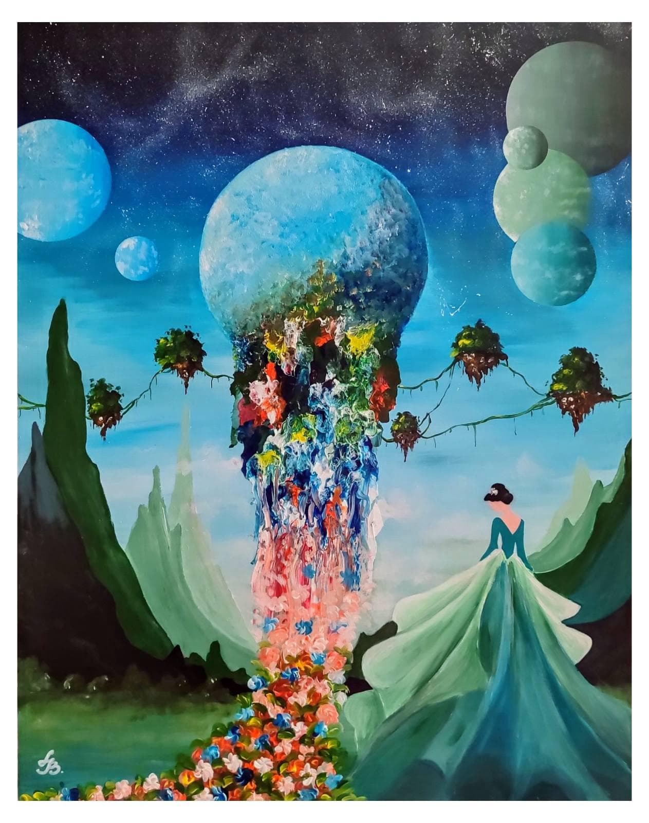 Painting: Dobrota, 2023, Akrilne boje na drvetu