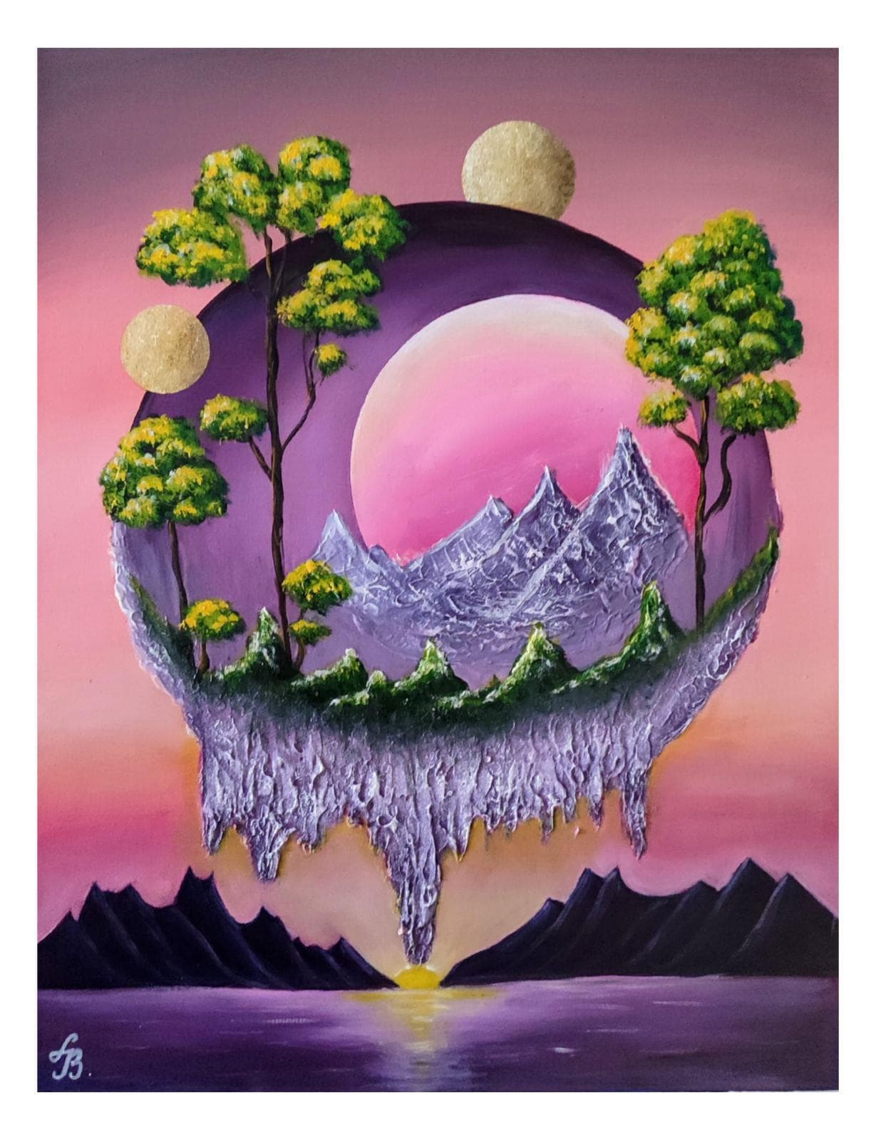 Painting: Prolećni vetar, 2024, Akrilne boje na platnu