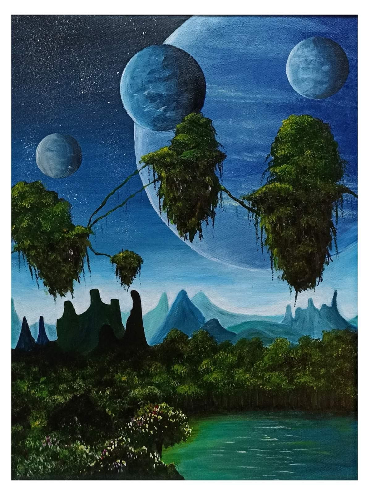 Slika: Avatar, 2023, Akrilne boje na platnu